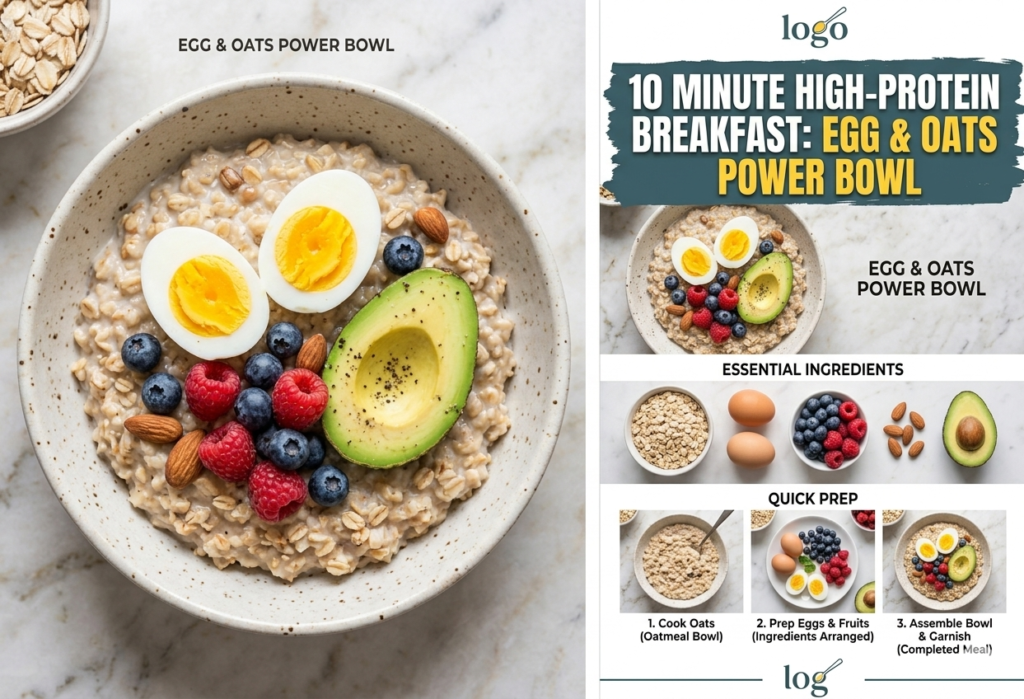 1. egg & oats power bowl