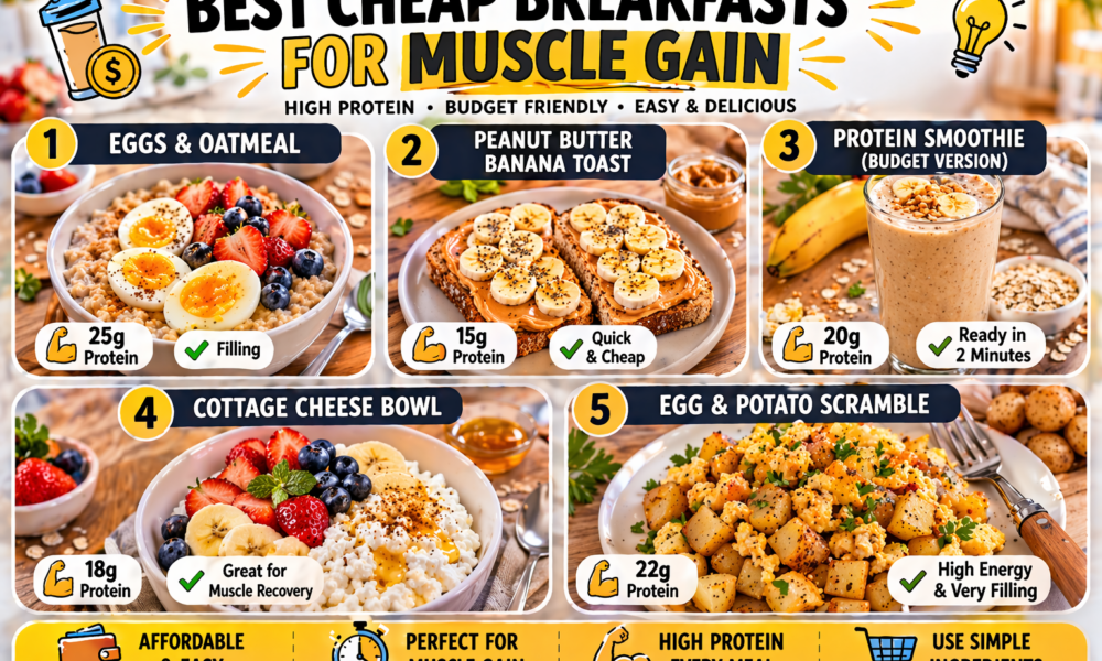 best cheap breakfasts for muscle gain