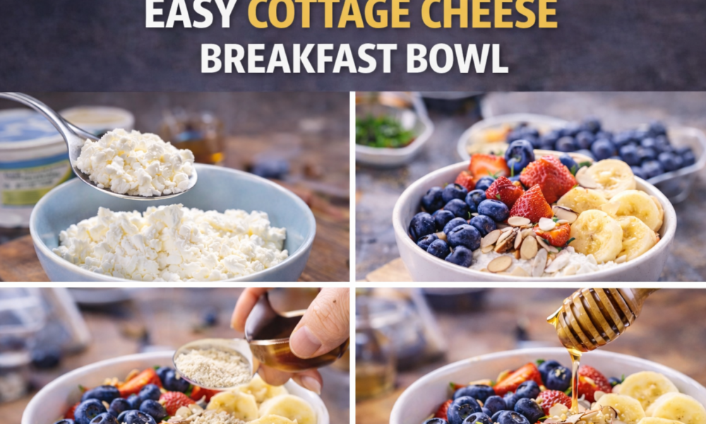 easy cottage cheese breakfast bowl