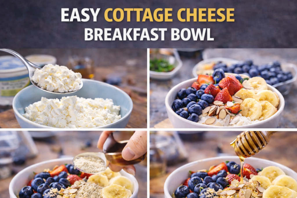 easy cottage cheese breakfast bowl