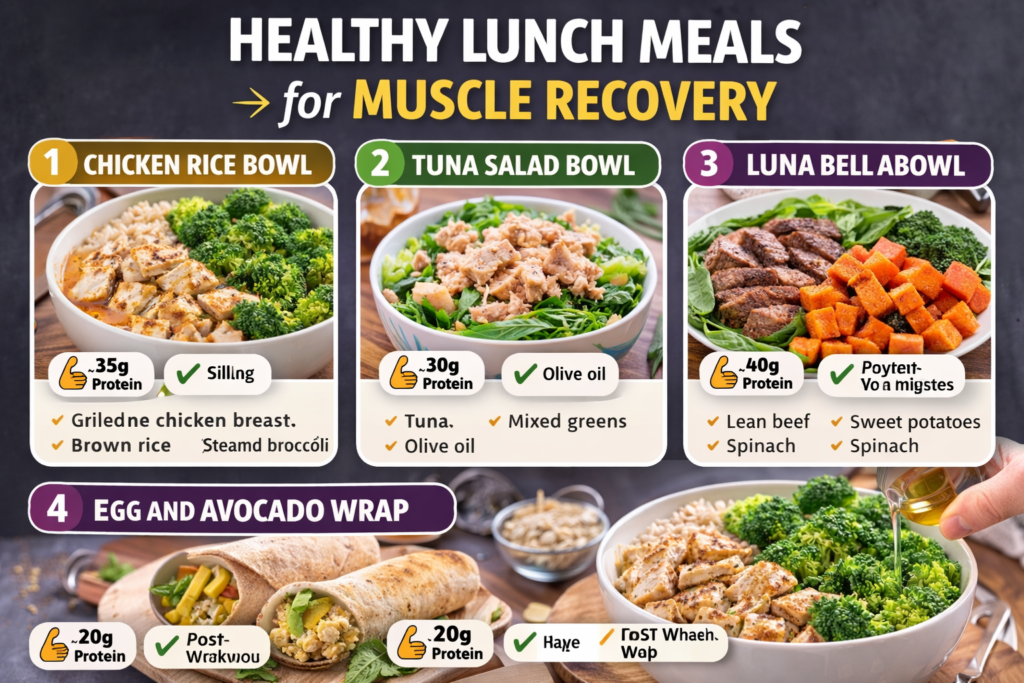 healthy lunch meals for muscle recovery