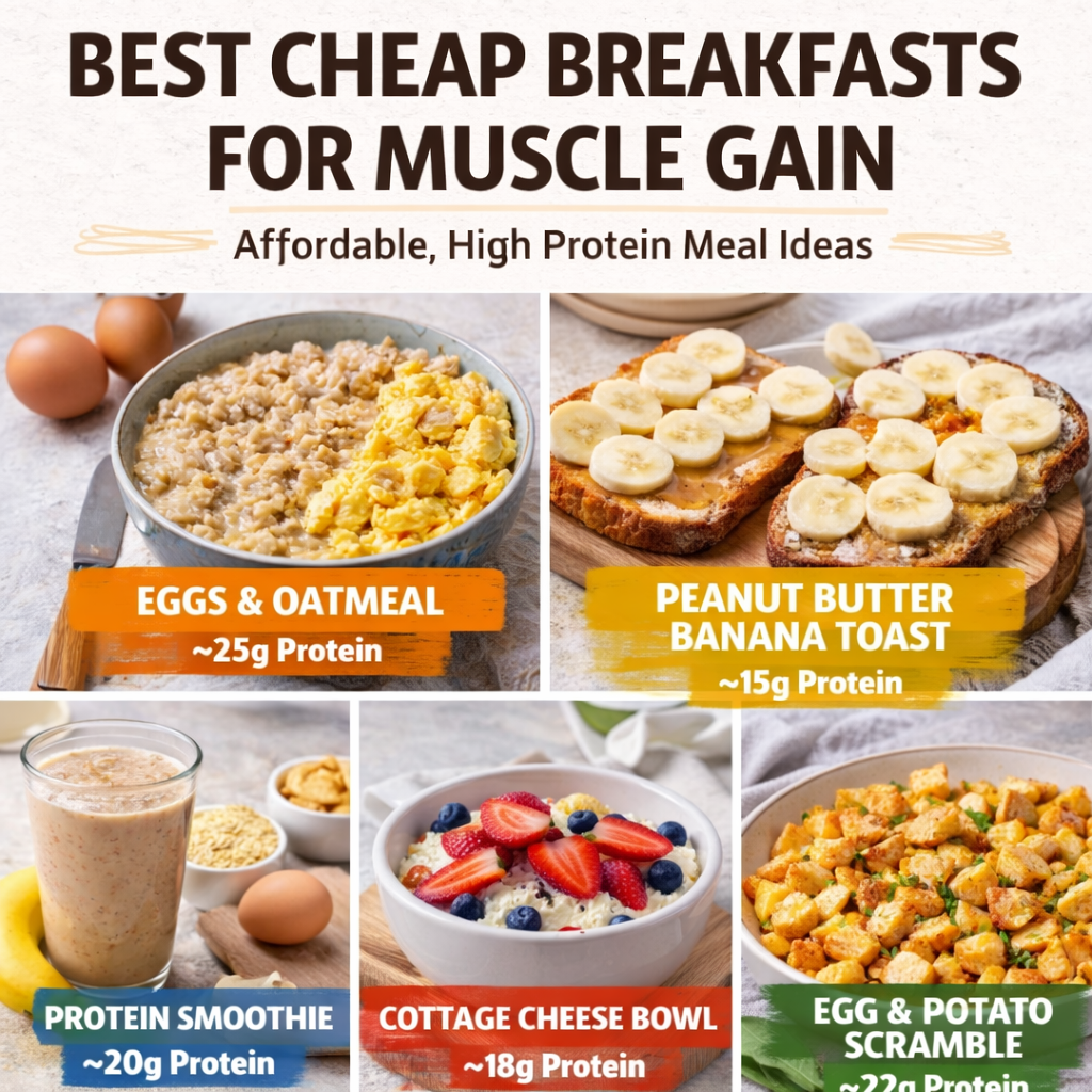 steps best cheap breakfasts for muscle gain